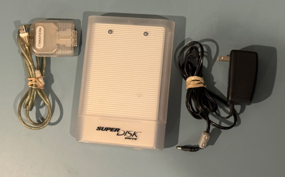 Imation SuperDisk USB Drive, SD-USB-M2, Includes Power Supply and USB Cables (A)
