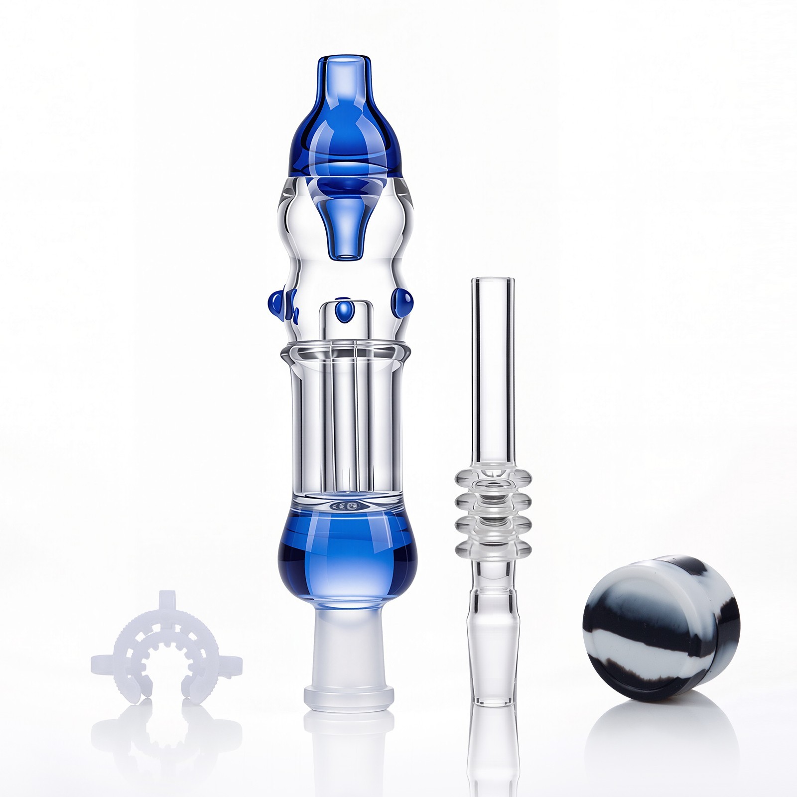 Spill-Proof Glass Smoking Pipes Collectable With Glass Water Pipe 10mm Quartz