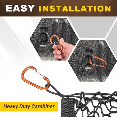 Envelope Style Trunk Cargo Net Compatible with Chevy Silverado 2013-2024