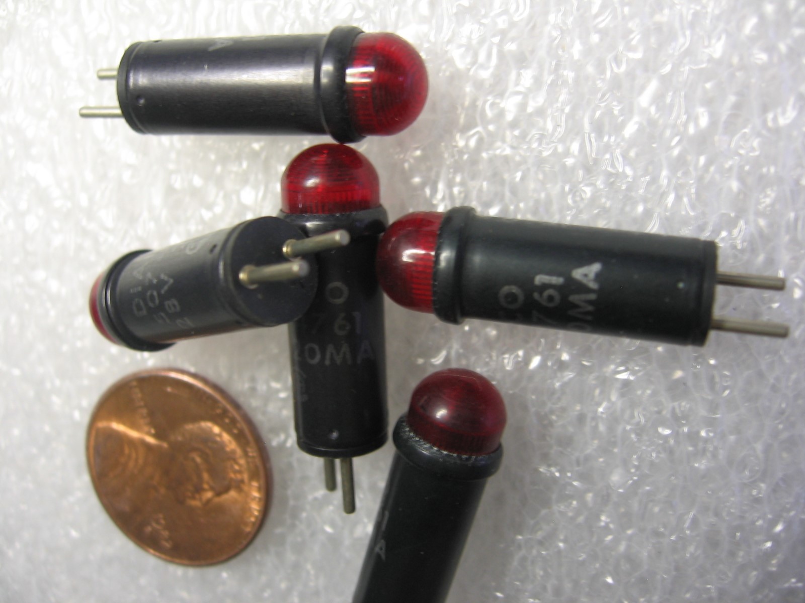 Packet of 5) Dialight Dialco 507-4761-3731-500 Red LED Indicator Light 28 Volt