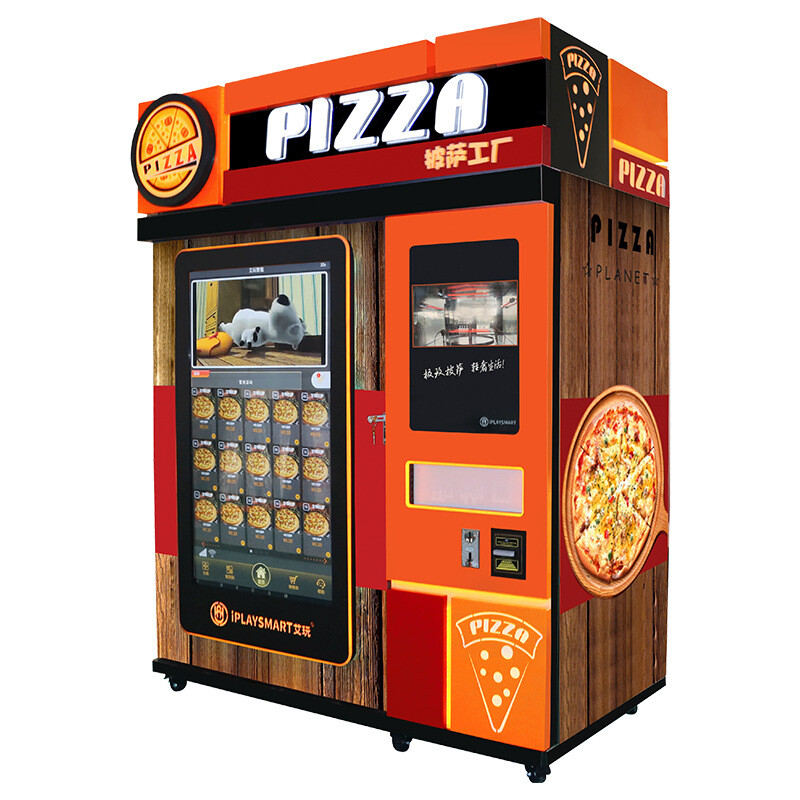Smart Touch Screen Pizza Vending Machine Commercial Fully Automatic Outdoor