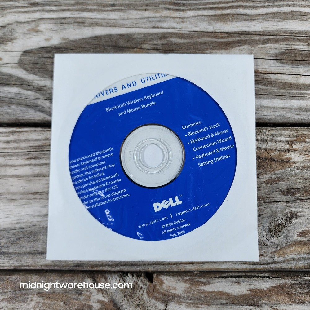 Dell Bluetooth Wireless Keyboard & Mouse Bundle Drivers & Utilities Install CD