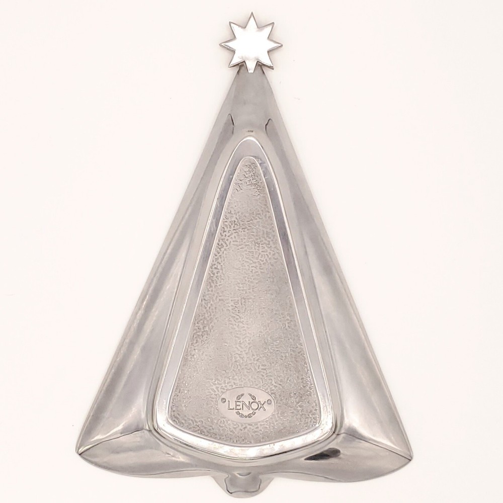 Lenox Metal Serveware Christmas Tree Joy Candy Dish