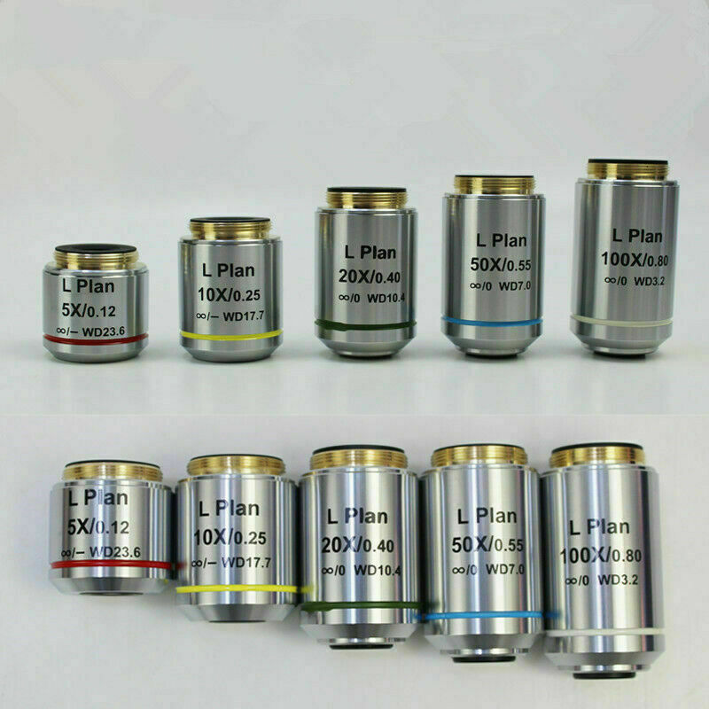 2.5-100X Infinity Long Working Distance Metallographic Microscope Objective Lens