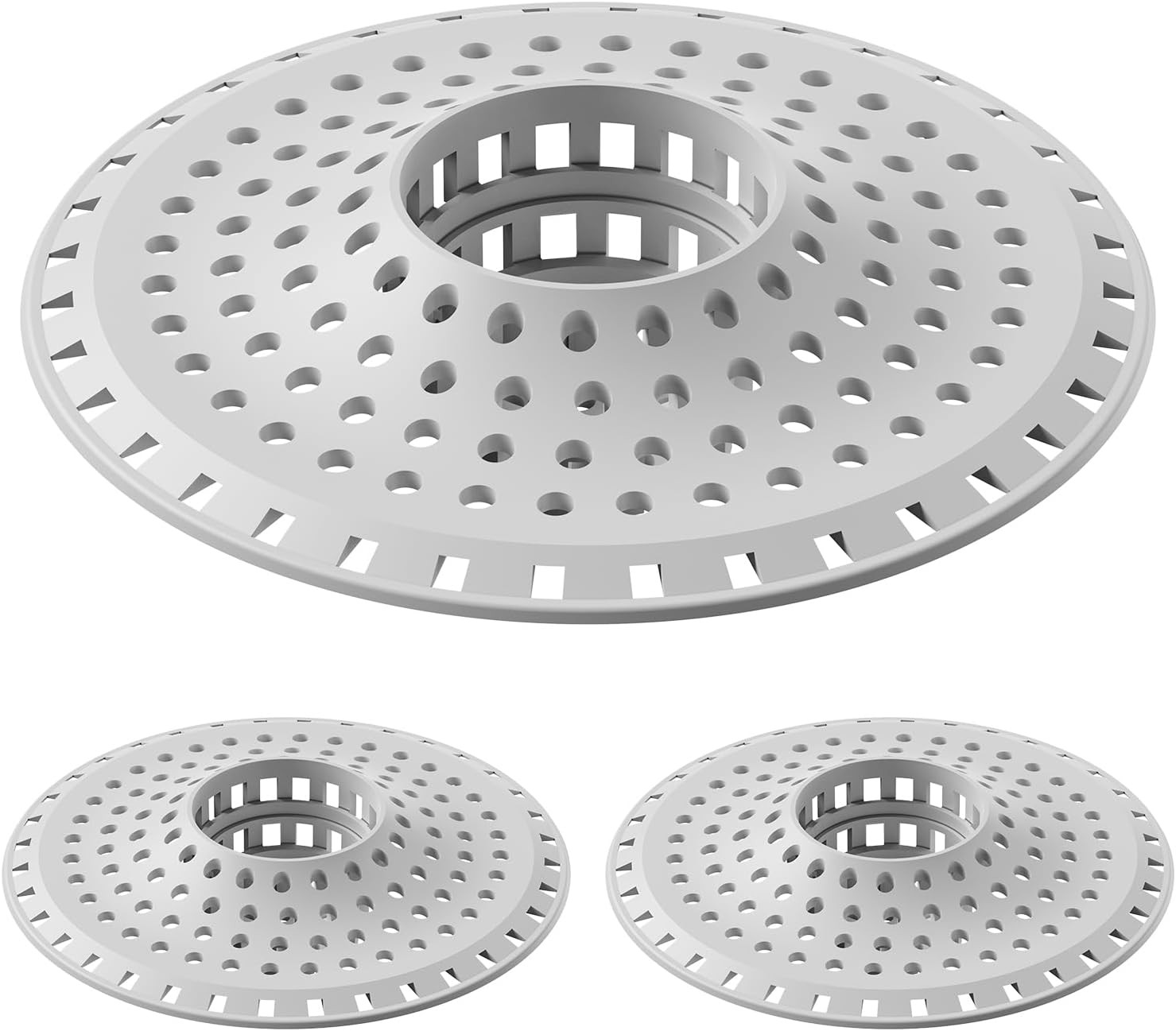 Bathtub Drain Hair Catcher,Silicone Tub Hair Catcher Drain Protector,All-In-One