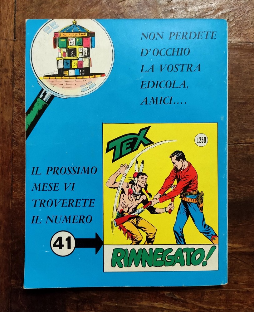 TEX Comic No. 40 Bonelli 1967 THE TRAGIC BRIDGE Read Description