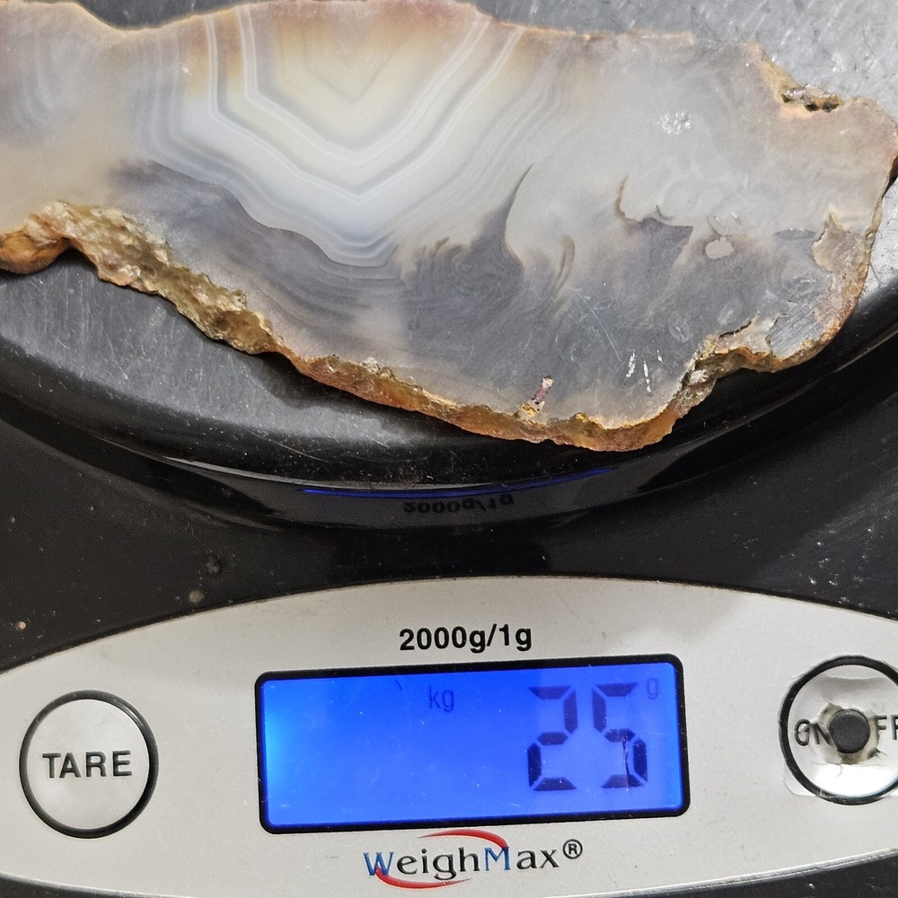 Agate Lapidary Slab Locality Unknown 25 Grams