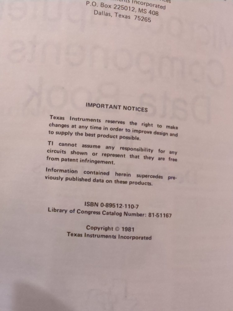 Bipolar Microcomputer Components Data Book for Design Engineers 3rd Ed SC 1981