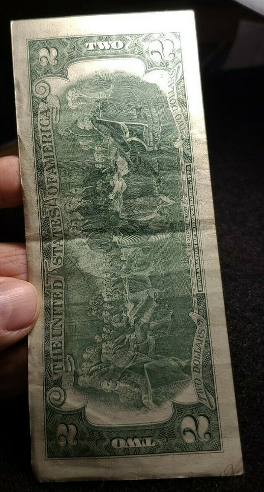 1976 $2 Federal Reserve Note shift TRIPLE ERROR note circulated.
