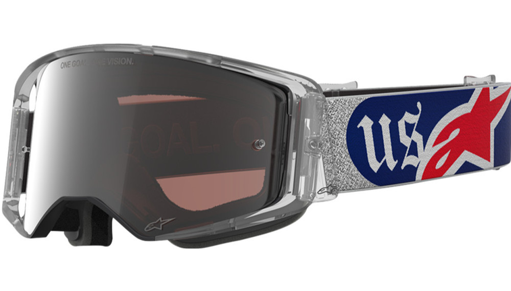 ALPINESTARS GOGGLE SUPERTECH Merica 25 Red / Blue with Silver / Copper Lens