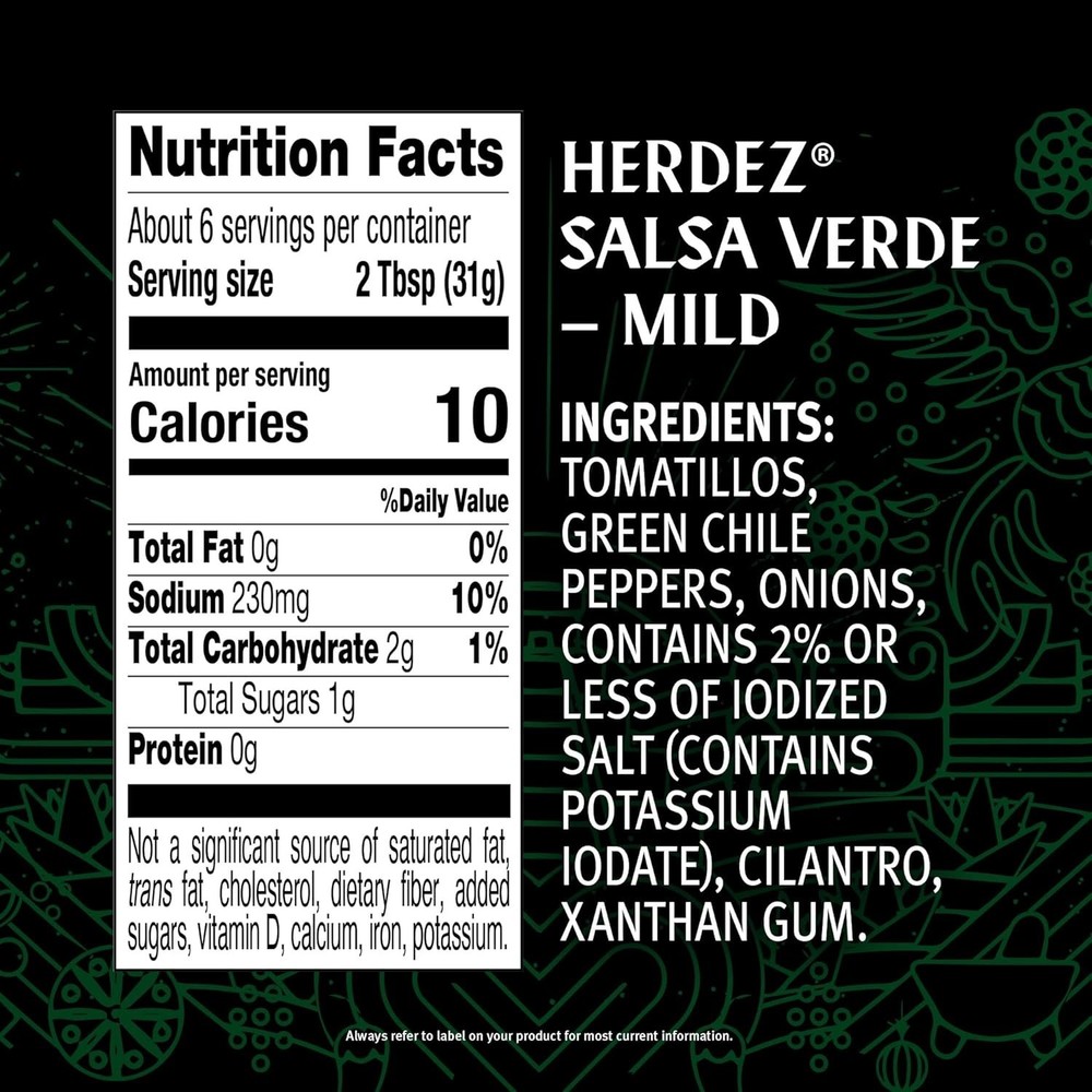 Salsa Verde, Mild, 7 oz