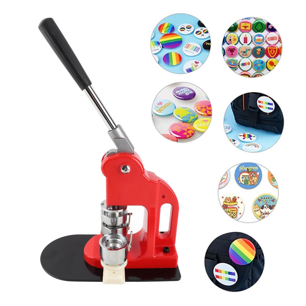 Button Maker Machine Pin Maker Button Press Machine With 100PCS Button Parts New