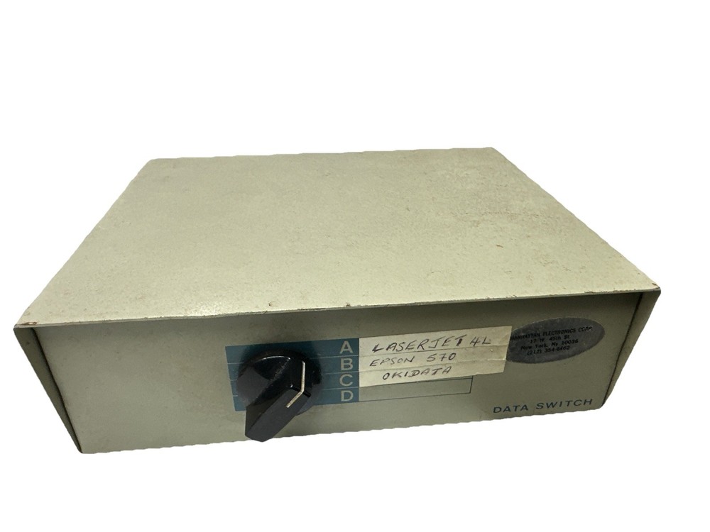 Data Transfer A-B-C-D Switch Box , 15 Plugs,Tested