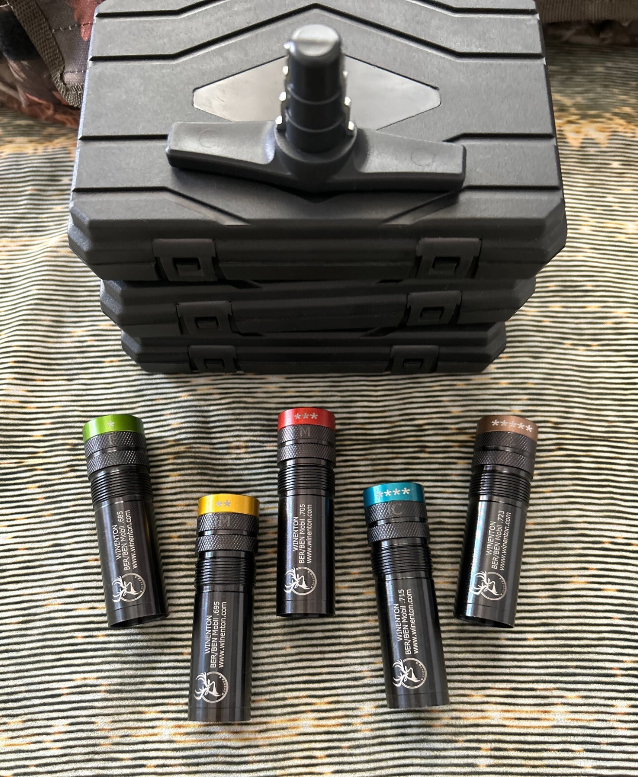 Beretta/Benelli Mobil Thread Extended Choke Tubes Set 12ga Black 5x / Winenton