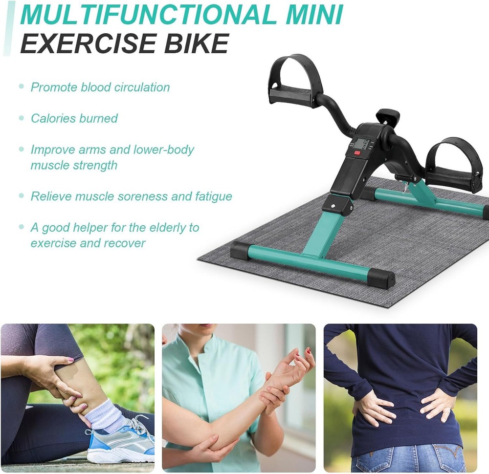 Folding Pedal Exerciser, Under Table Bicycle Pedal Exerciser