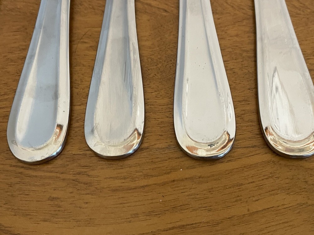 7 International Silver FORTE Stainless Modern Solid Dinner Knives 9.5"