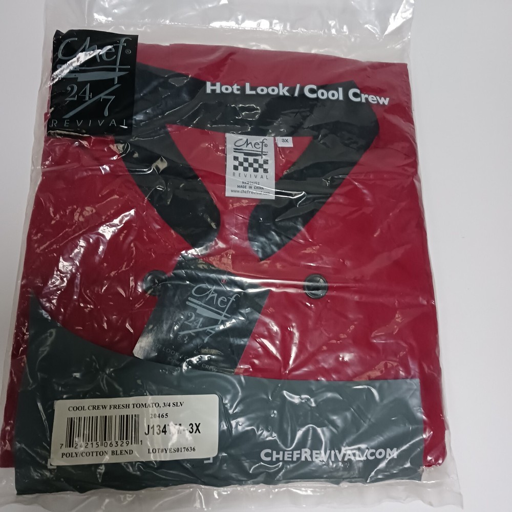 Chef Rivival 3/4 Sleeve Jacket Size 3X