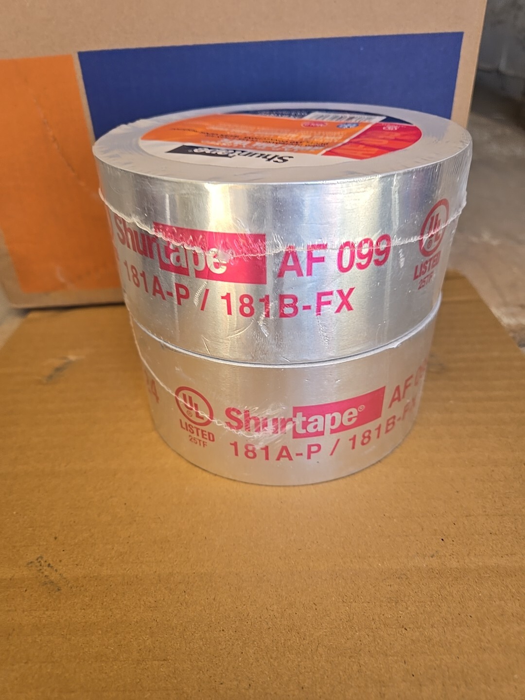 2 ROLLS SHURTAPE # AF 099 HVAC FOIL TAPE 2.5" X 60 YD / 16 ROLLS 1 BOX $159.95