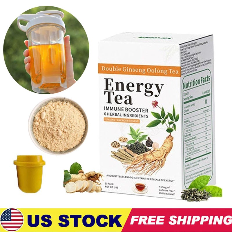 Energy Tea Immune Booster Ginseng Oolong Tea, Kidney Liver Tea For Women & Men