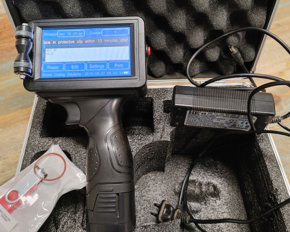 Sneed MeenJet M6 Handheld Inkjet Printer for Sku's Coding Expiration dates Great