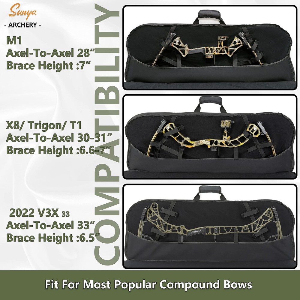 Compound Bow Case with Molle System - Neoprene Bow String Protection & Padded...