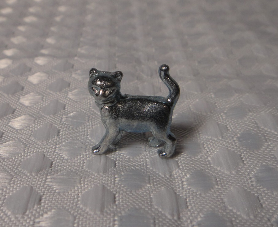 Monopoly Metal Cat Token Replacement Part Piece