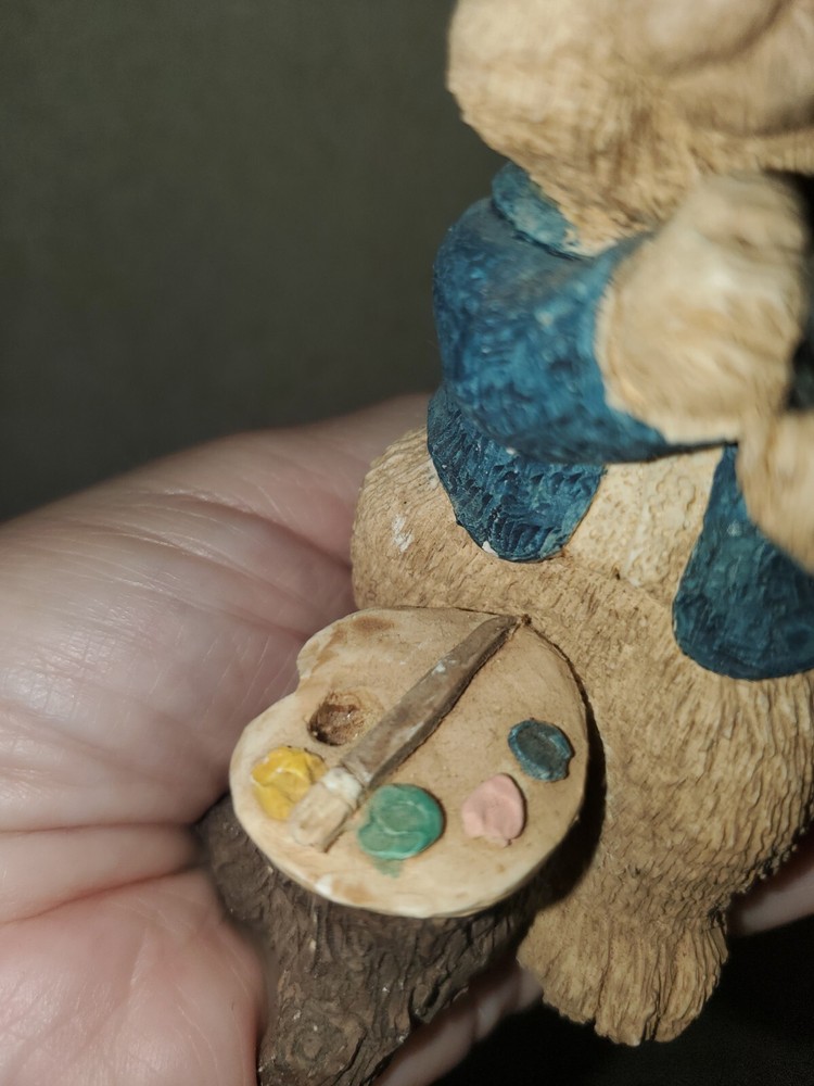 Easter Bunny Rabbit Painter With Crystal Figurine, Spring Decor