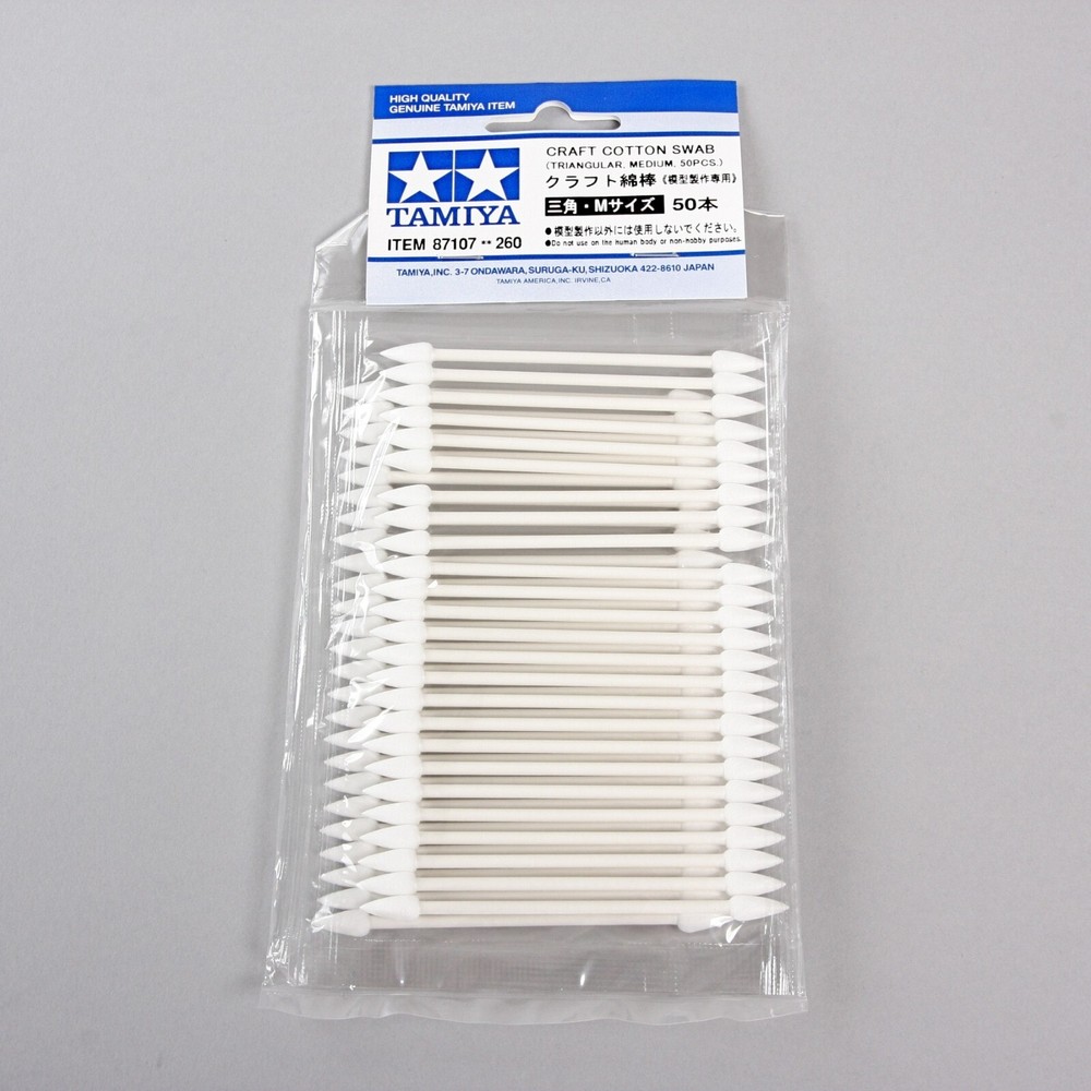 Tamiya 87107 Craft Cotton Swab Triangular Medium (50pcs) - US