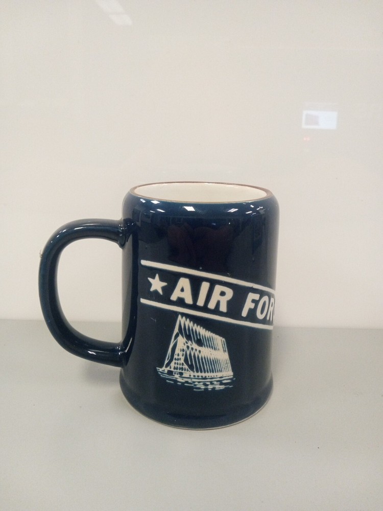 USAF Academy Blue & White Stein Mug