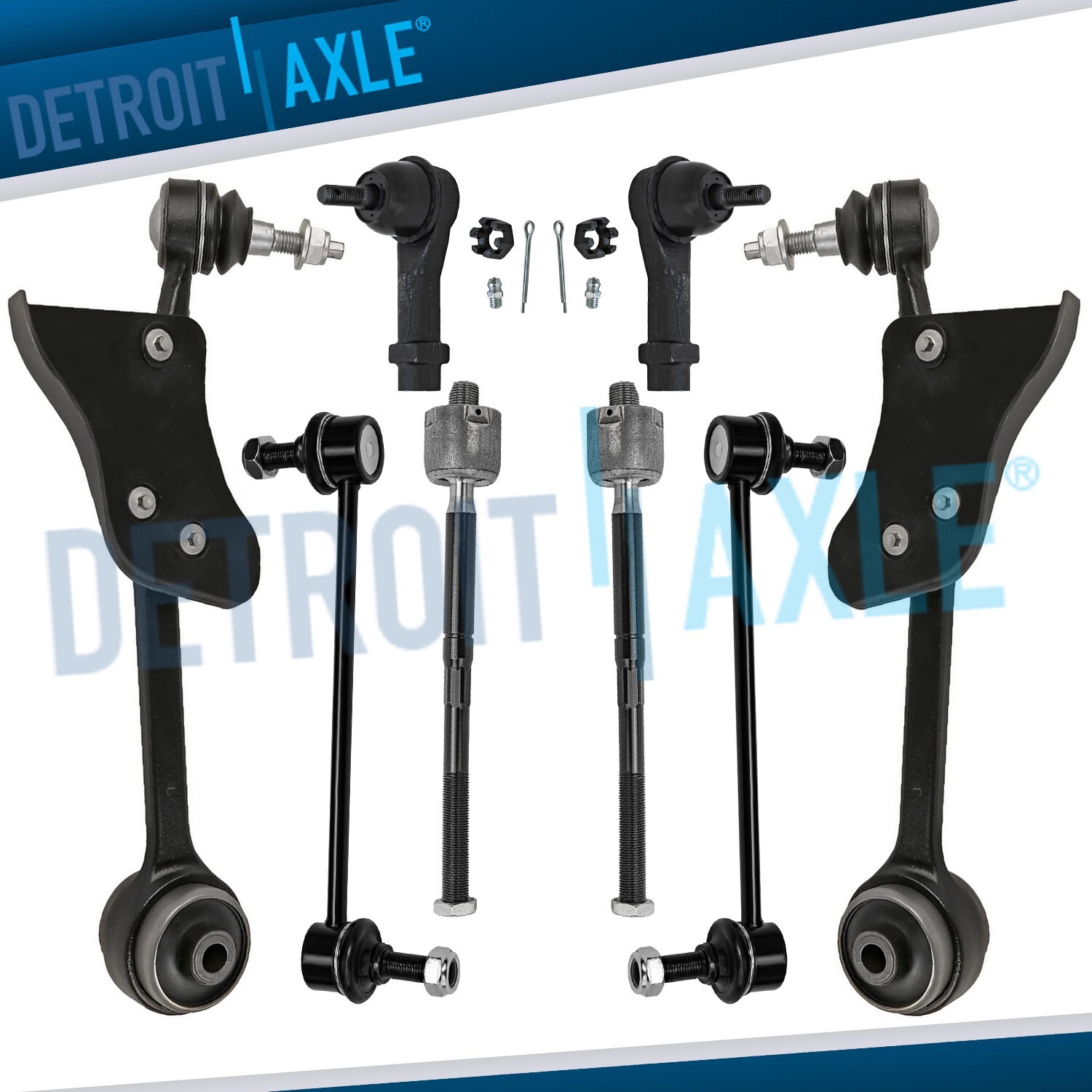 Front Lower Forward Control Arms Sway Bars Tie Rods for 2015 - 2020 Ford Mustang