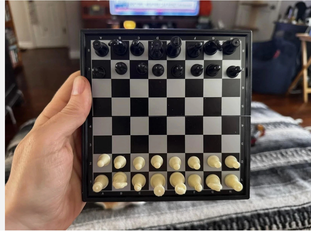 Magnetic Travel Chess Set Mini Portable Folding Board Game Pocket Size 5.9"*