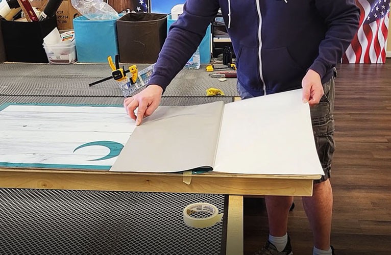 Laminated Cornhole Board Wraps – USA Flag & Eagle – High Quality Vinyl