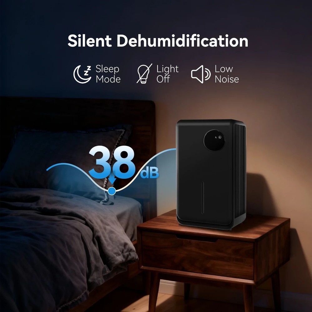HUMSURE Semiconductor Dehumidifier 120oz High-Capacity LED Remote Control Timer