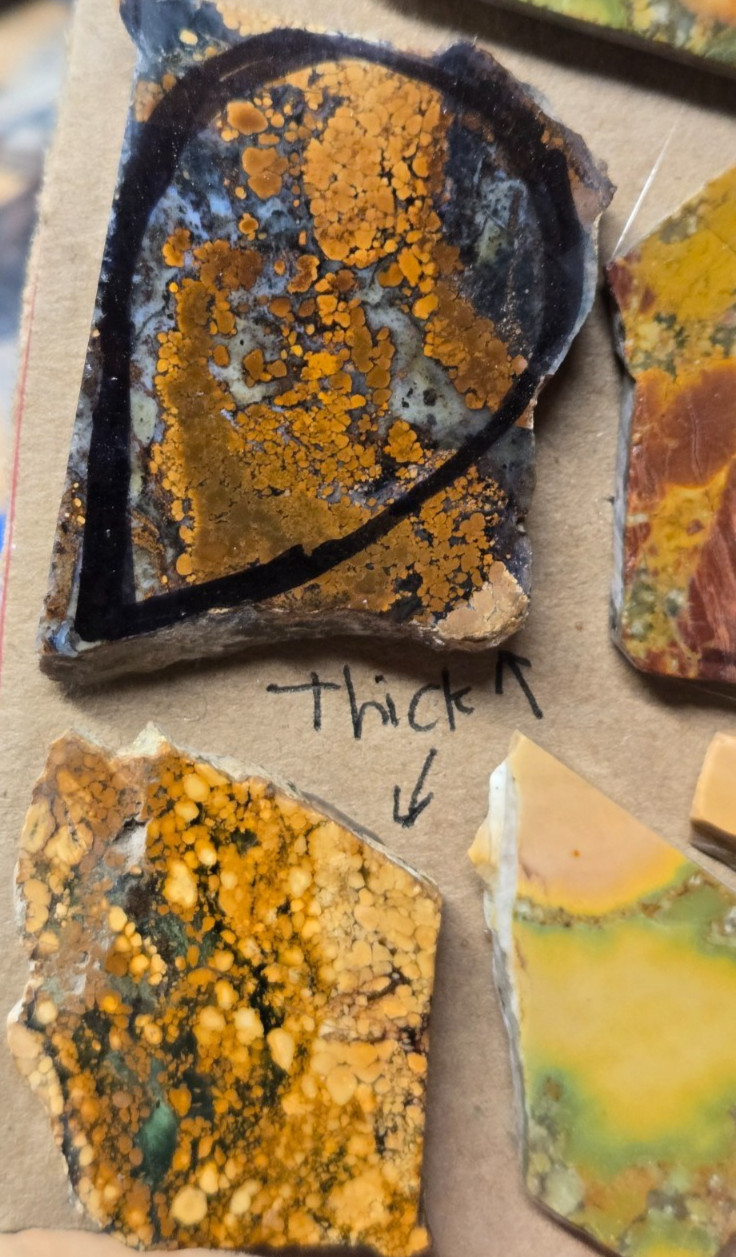 Assorted RARE Magnesite, Cabochon Slabs Preform Slices, 15 Pcs, Flat 128