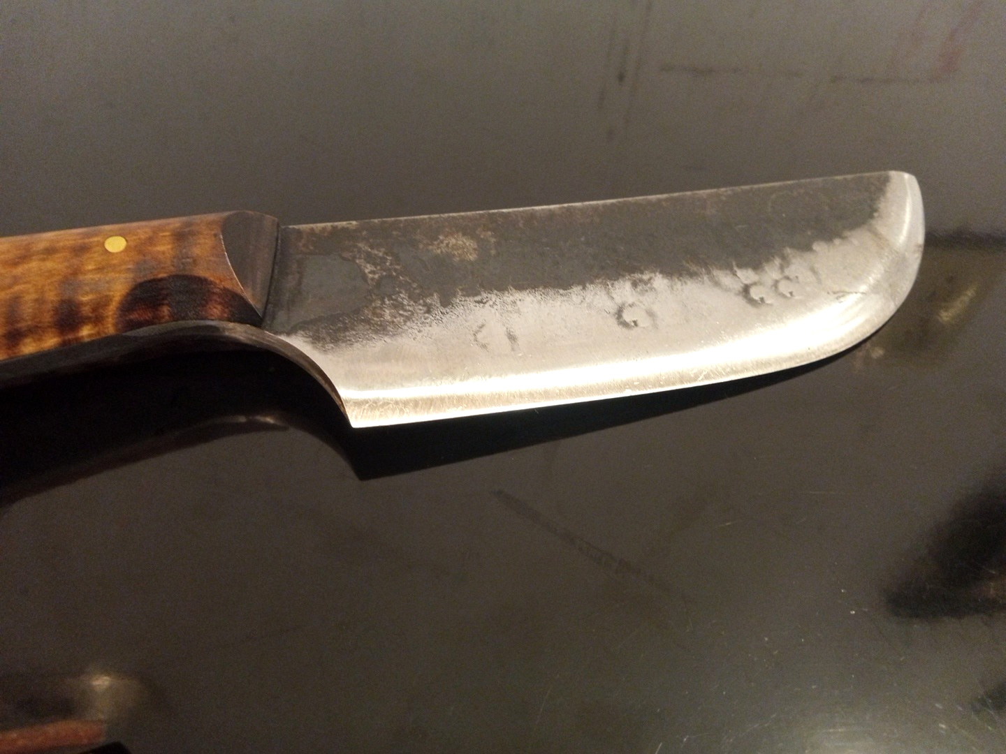 Vintage Custom-HandMade JEFF WHITE 11'' Primitive Camp Knife. Thick & Heavy Duty