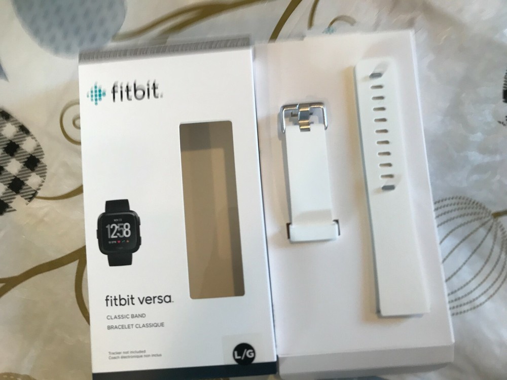 Fitbit Versa Classic BAND ONLY White Large L/G Authentic