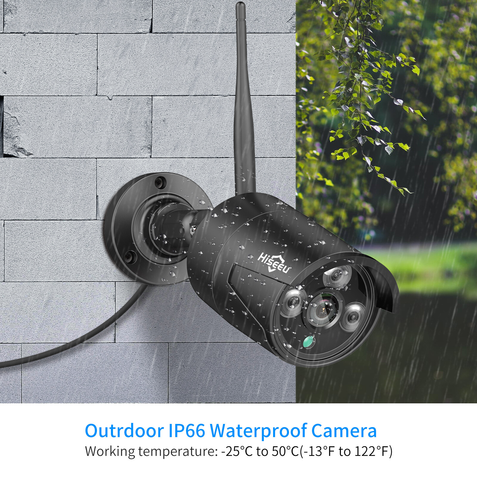 Hiseeu 5MP 10inch Monitor 10Ch NVR 5G WiFi Security Camera System 1/3TB HDD Lot