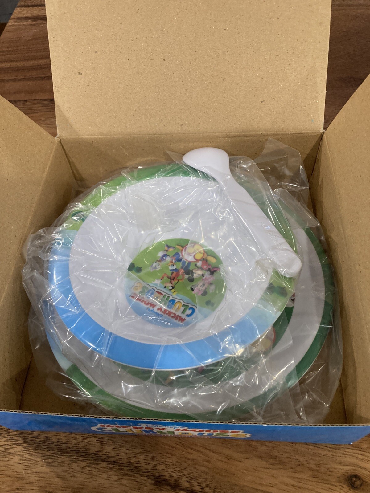 Disney MICKEY MOUSE 3PC Kids Dinnerware Set PLATE BOWL AND SPOON NEW IN BOX