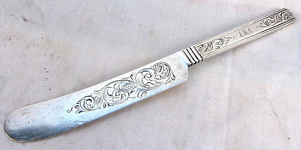 A.E. WARNER COIN SILVER MASTER BUTTER BALTIMORE c.1840