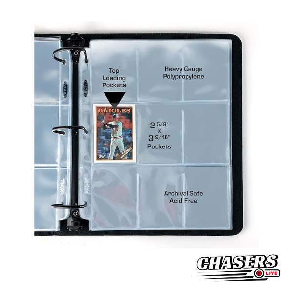 100 Sheets BCW 9 Pocket Protective Pages for ring binder