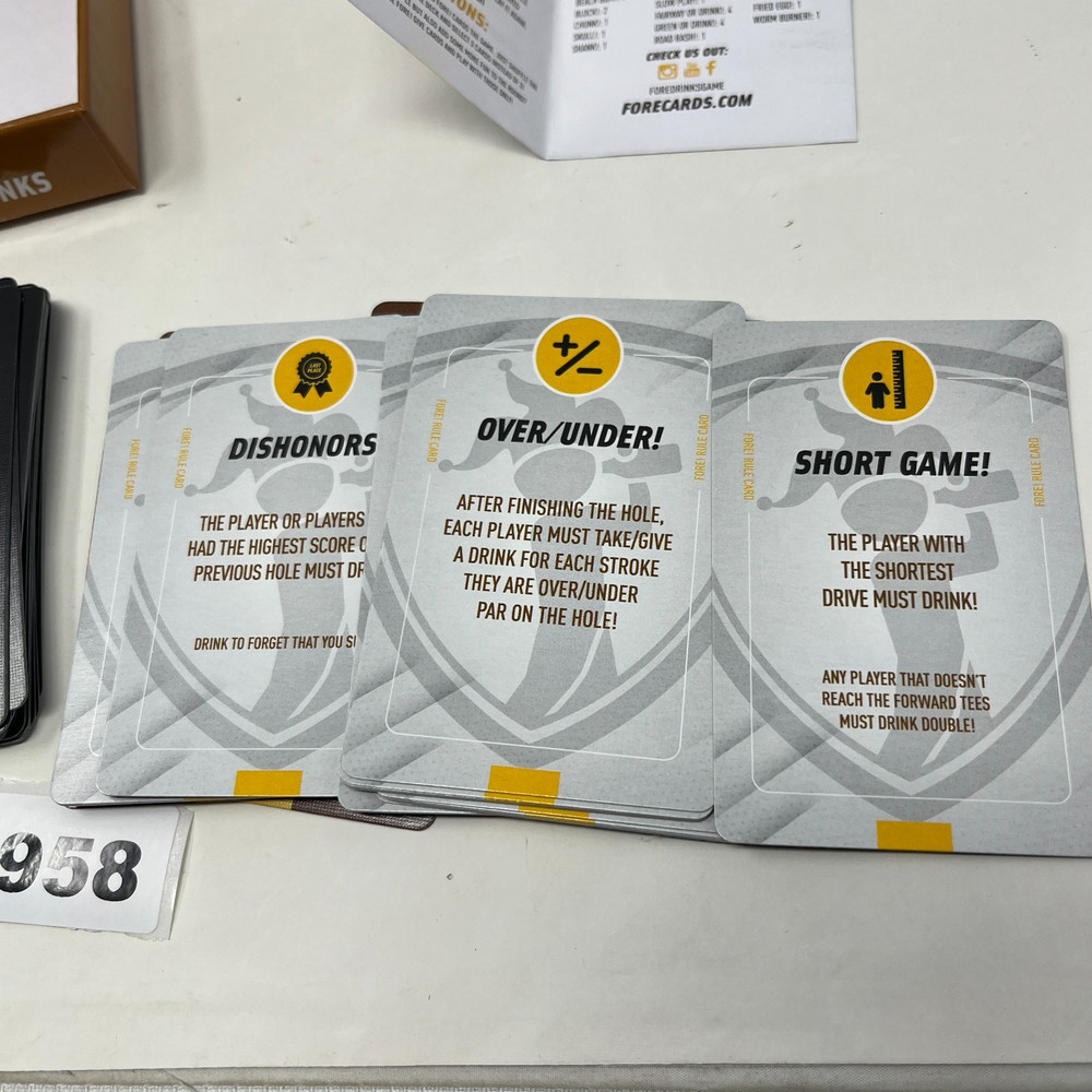 Fore! Drinks On-Course Golf Game Card Game - COMPLETE