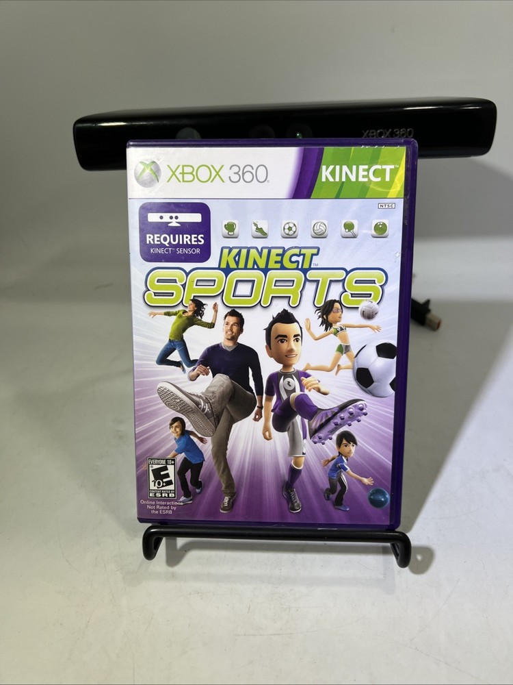 Microsoft Xbox 360 Kinect Sensor Bar W/6 Games Tested Bundle Lot #ML3
