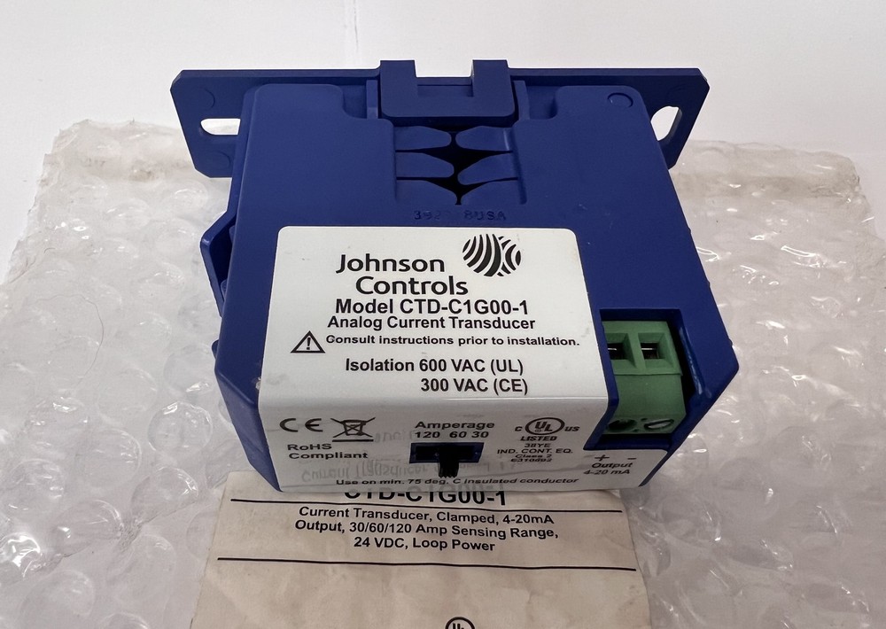 JOHNSON CONTROLS CTD-C1G00-1 Current Transducer -New