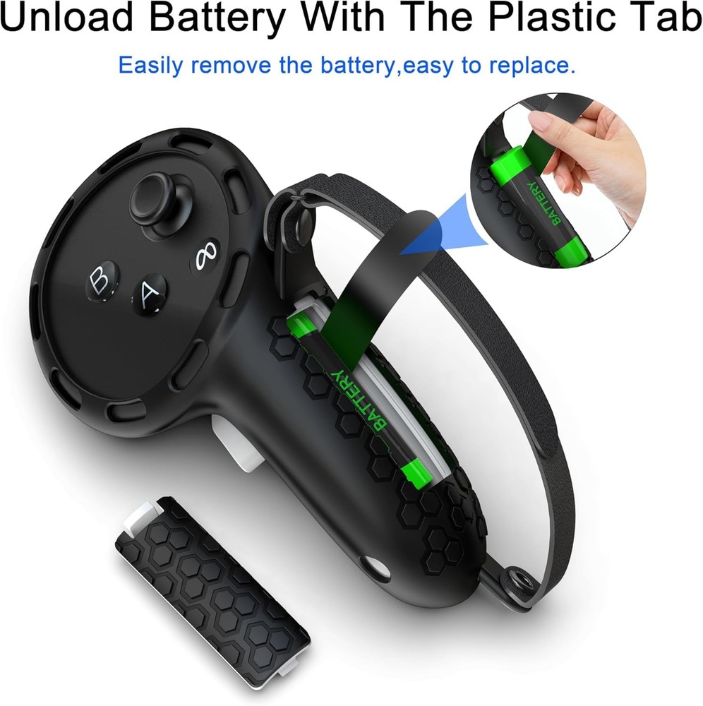 Controller Grips Compatible with Meta Quest 3S Oculus Quest 3 Controllers Str...