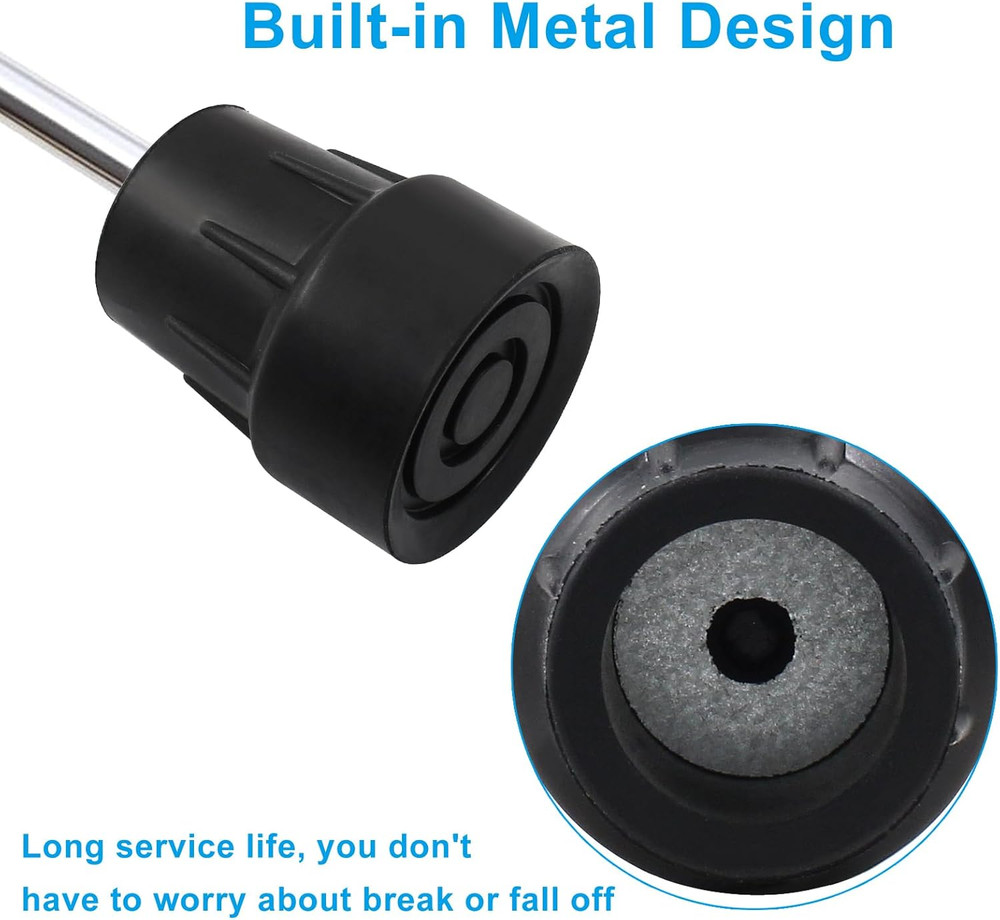 Thickened Rubber Cane Tips 1 Inch