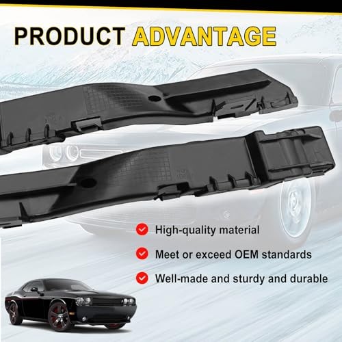 Front Bumper Left Right Bracket Set Compatible with Dodge Journey 2009-2018