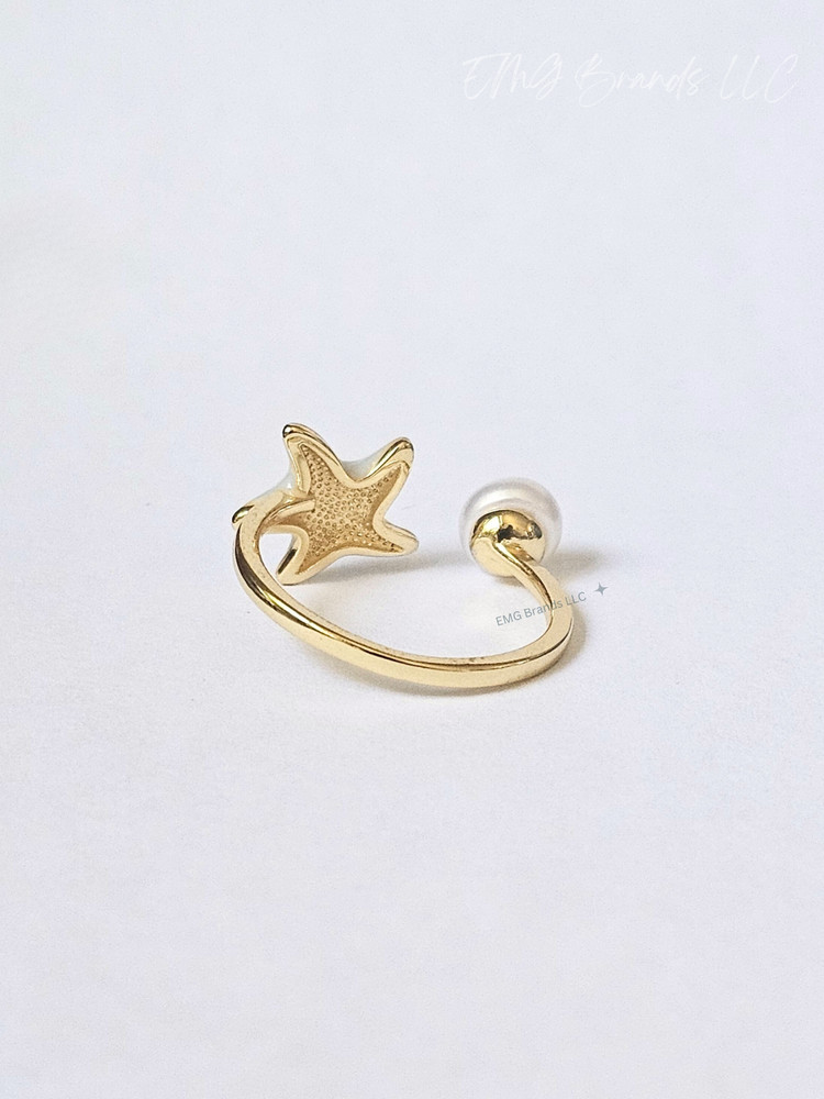 Starfish Pearl Ring