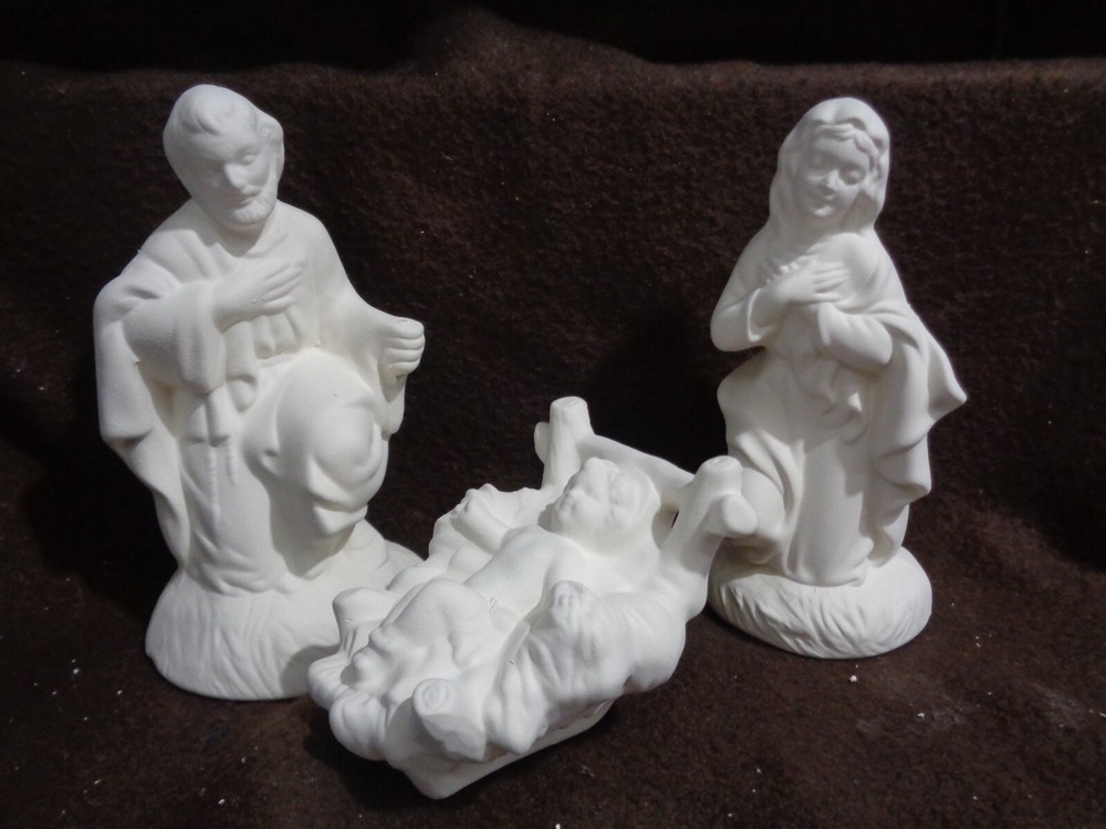 E237 - Ceramic Bisque 21 Piece Atlantic Nativity Set-U Paint