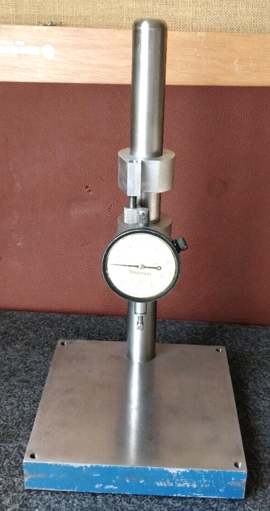 TESTED Starrett No.25-241 Dial Indicator on Inspection Stand SOLID OVERBUILT