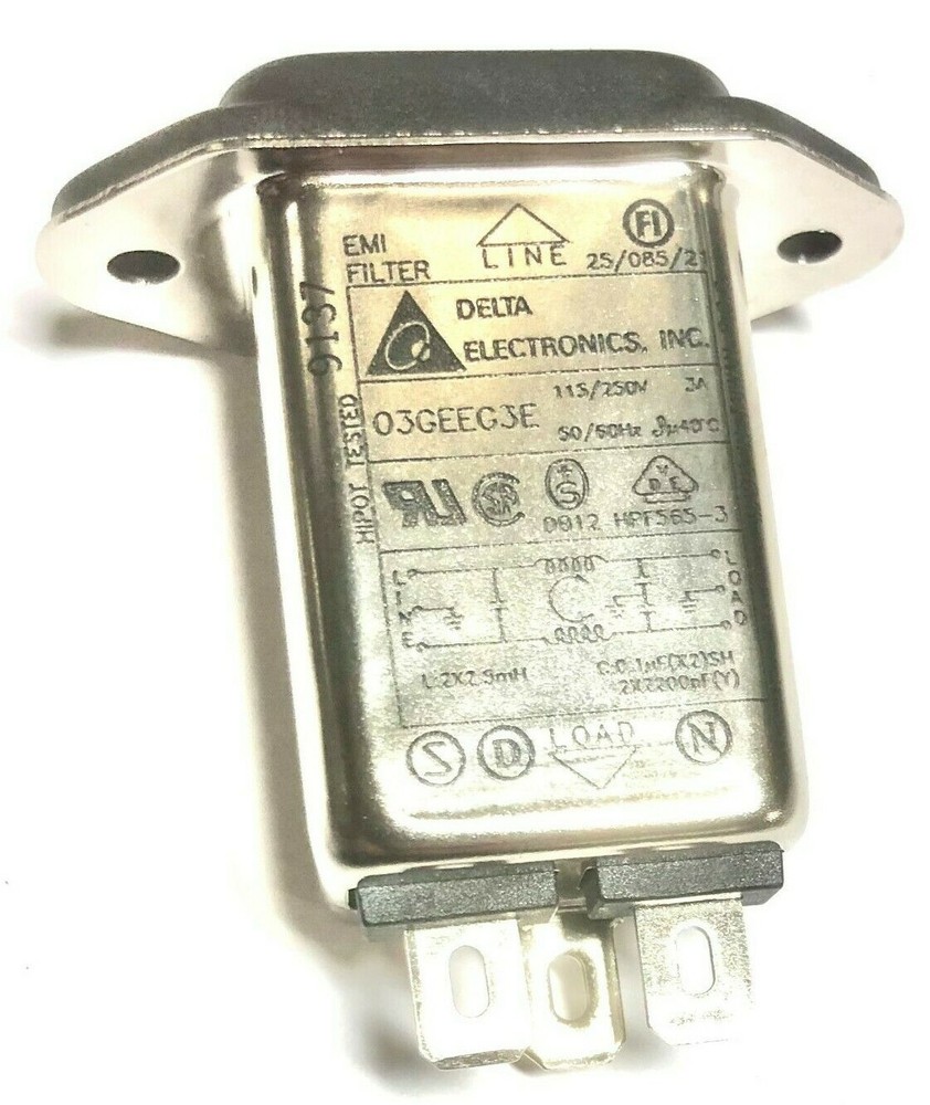 03GEEG3E DELTA AC Power Entry Module 250v EMI FILTER NEW!~